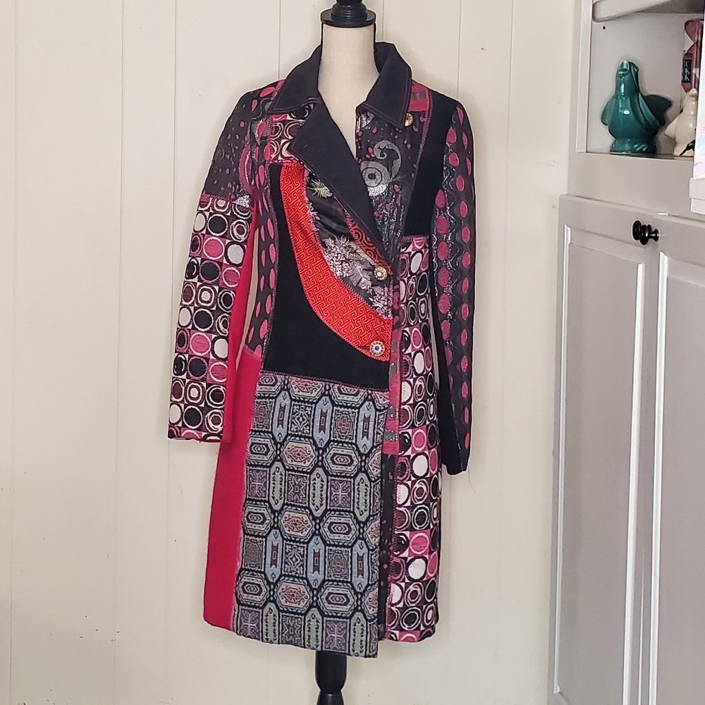 Kaktus Patchwork Trench Coat